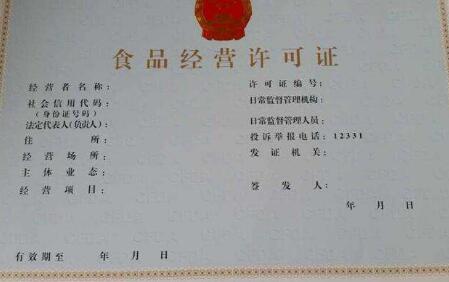 餐飲食品安全許可