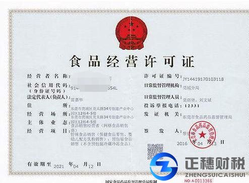 食品經(jīng)營許可證申請